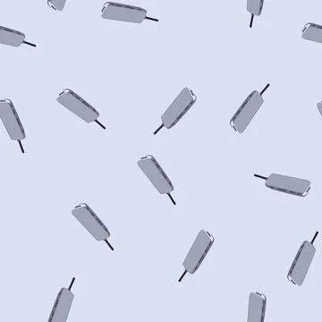 Seamless pattern smcable multi device charging station cartoon vector Stock Illustration