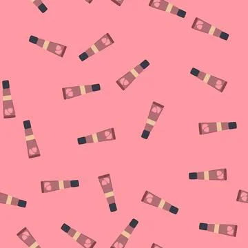 Seamless pattern smear foundation cream cartoon vector Stock Illustration
