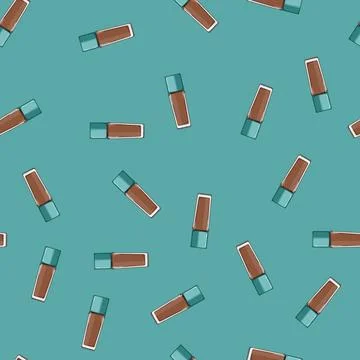 Seamless pattern smear foundation cream cartoon vector Stock Illustration