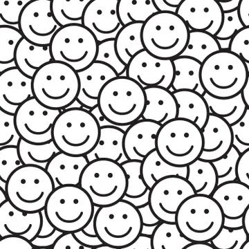 Seamless pattern with smile icons. Stock Illustration
