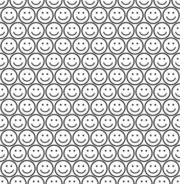 Seamless pattern with smile icons. Stock Illustration