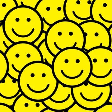 Seamless pattern with smile icons. Stock Illustration