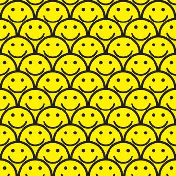 Seamless pattern with smile icons. Stock Illustration