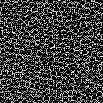 Seamless pattern with smile icons. Stock Illustration
