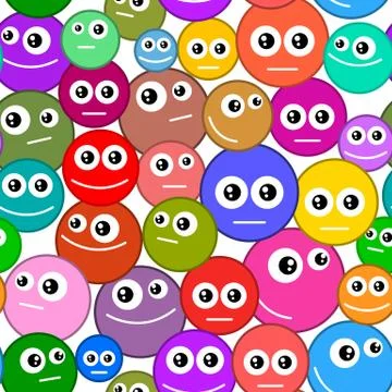 Seamless pattern smiles Stock Illustration