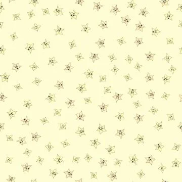 Seamless pattern of a smiling starry sky Stock Illustration