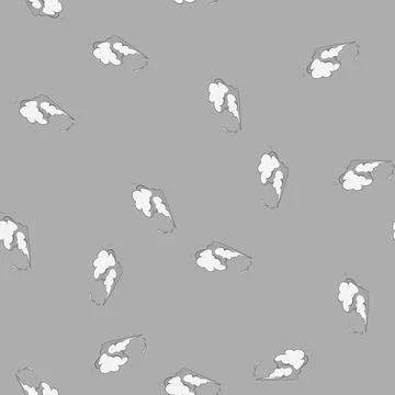 Seamless pattern smog smoke cloud cartoon vector Stock Illustration