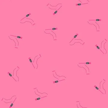 Seamless pattern smoke bong cannabis cartoon vector Stock Illustration