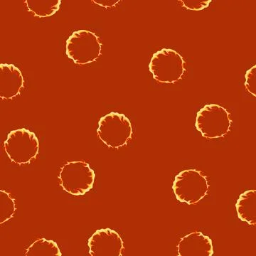Seamless pattern smoke circle fire cartoon vector Stock Illustration
