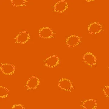 Seamless pattern smoke circle fire cartoon vector Stockillustratie