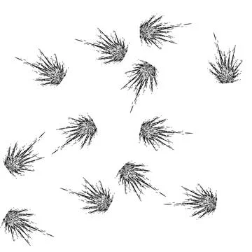 Seamless pattern smoke explosion bomb sketch hand drawn 库存插图