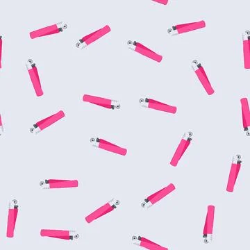 Seamless pattern smoke lighter fire cartoon vector Stock Illustration