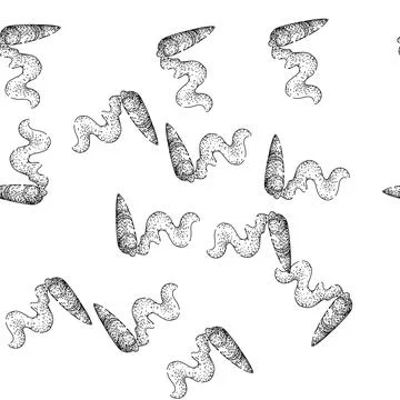 Seamless pattern Smoking cigar hand drawn black and white line art illustrati Stock Illustration