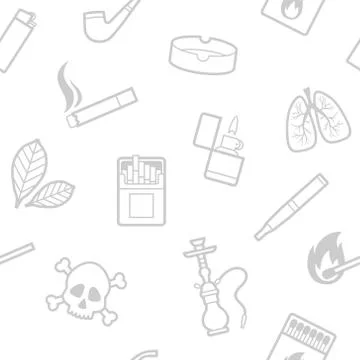 Seamless pattern of smoking vector elements イラスト素材