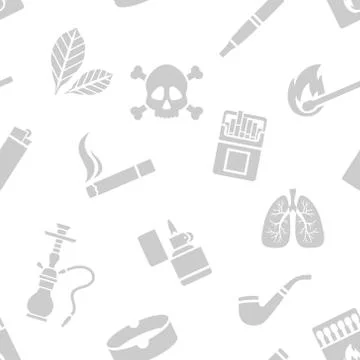 Seamless pattern of smoking vector elements Stock-Illustration
