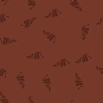 Seamless pattern smooth chocolate drip sause cartoon vector イラスト素材