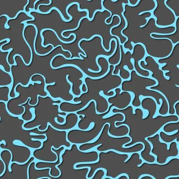 Seamless pattern with smooth geometric shapes Stock Illustration