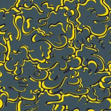 Seamless pattern with smooth geometric shapes Stock Illustration