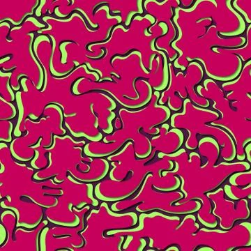 Seamless pattern with smooth geometric shapes Stock Illustration