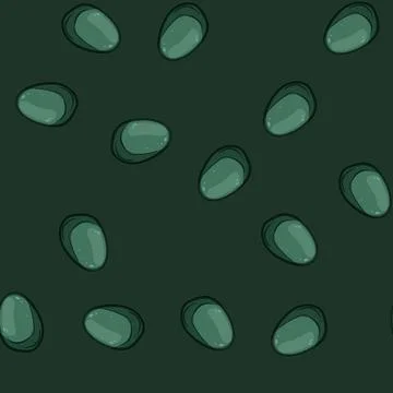 Seamless pattern Smooth green river stone for nature concept イラスト素材