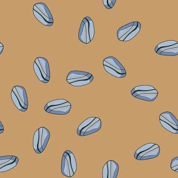 Seamless pattern Smooth river stone creating natural striped pattern イラスト素材