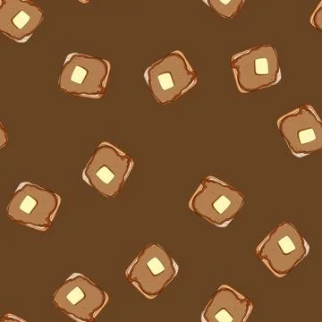 Seamless pattern smooth toast jam cartoon vector Ilustración de archivo