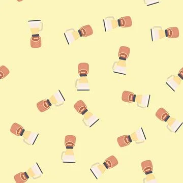 Seamless pattern smoothie blender cartoon vector Stock Illustration