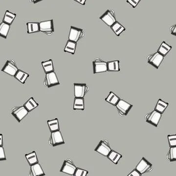 Seamless pattern smoothie blender kitchen cartoon vector Stock Illustration