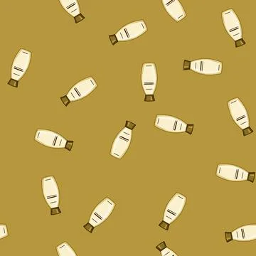 Seamless pattern smoothing hair conditioner cartoon vector イラスト素材
