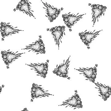 Seamless pattern smores campfire sketch hand drawn Stock Illustration