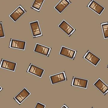 Seamless pattern smrecharge mobile phone battery cartoon vector 스톡 일러스트