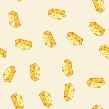Seamless pattern snack cheese cartoon vector 스톡 일러스트