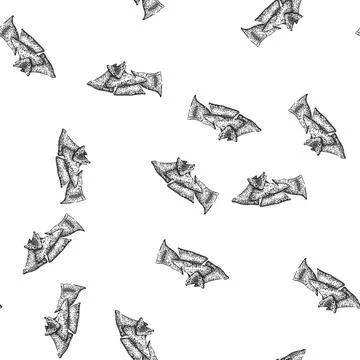Seamless pattern snack nachos sketch hand drawn Stock Illustration