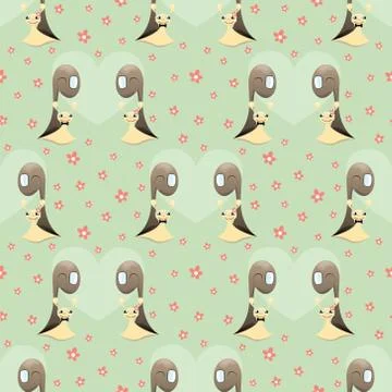 Seamless pattern with  snail Stock Illustration