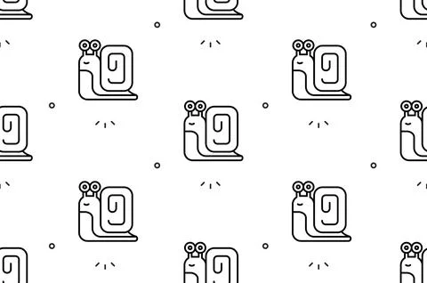 Seamless pattern with Snails Stock Illustration