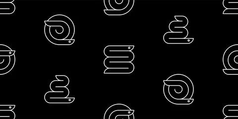 Seamless pattern with Snakes イラスト素材