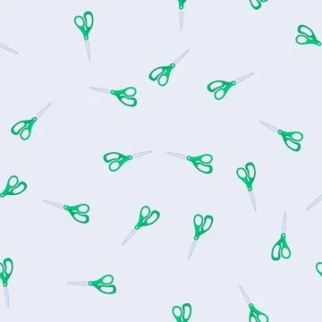 Seamless pattern snip scissor cartoon vector Stock Illustration