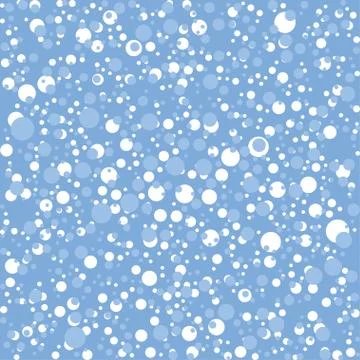 Seamless pattern with snow on blue background Stock Illustration