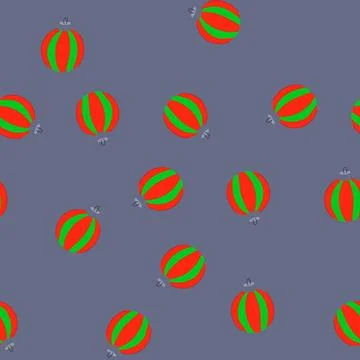 Seamless pattern snow christmas ball cartoon vector Stock Illustration