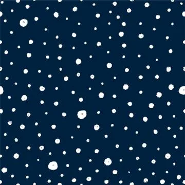 Seamless pattern with snowfall. Seamless pattern of white dots of different Illustrazione stock