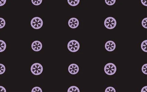 Seamless pattern with snowflake on a black background Stock Illustration