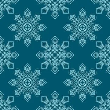 Seamless pattern with snowflake Illustrazione stock