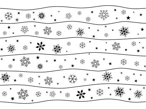 Seamless pattern of snowflake Stock Illustration