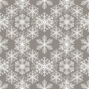Seamless pattern with snowflakes abstract background Stock Illustration