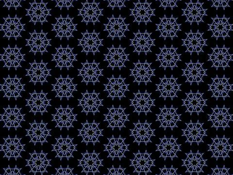 Seamless pattern with snowflakes black background Stock Illustration