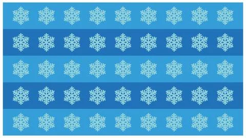 Seamless pattern with snowflakes on a blue background Stock Illustration