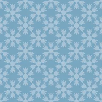 Seamless pattern with snowflakes on blue Stock Illustration
