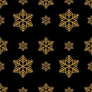 Seamless pattern with snowflakes. Christmas background. Vector illustration. Stock Illustration