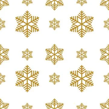 Seamless pattern with snowflakes. Christmas background. Vector illustration. Stock Illustration