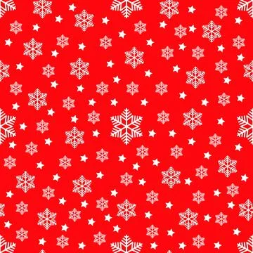 Seamless pattern with snowflakes. Christmas background. Vector illustration. Stock Illustration